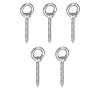 Bullone ad Occhiello in Acciaio Inossidabile 304 da 5 Pezzi M6*30mm | Ganci ad Occhiello Autofilettanti per Cinghie di Fissaggio in Legno, Amaca, Sedia a Dondolo, Yoga
