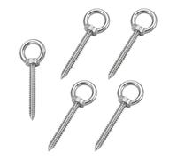 Bullone ad Occhiello in Acciaio Inossidabile 304 da 5 Pezzi M6*40mm | Ganci ad Occhiello Autofilettanti per Cinghie di Fissaggio in Legno, Amaca, Sedia a Dondolo, Yoga