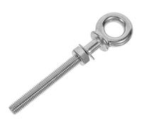 Bullone ad Occhiello in Acciaio Inox M10x100 con Dado e Rondella | Argento, Modello 316, Resistente alla Ruggine, Installazione Rapida, per Marine e Barche