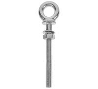 Bullone ad Occhiello Inox M10x100 316 con Dado e Rondella | Montaggio Rapido, Resistentea Ruggine, Alta Durezza, per Uso Marino E'aperto, Finitura Argento