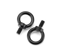 Bullone ad occhiello lungo per sollevamento, Kit dadi for viti ad anello con golfari di sollevamento for carichi pesanti neri in acciaio inossidabile 304 M3-M24(M10x18mm-5pcs)