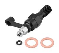 Bullone banjo, M10 x 1,25 mm, per moto, master del freno, pinza Bleed vite, capezzolo, banjo, bullone + tappo antipolvere universale per la maggior parte dei modelli di auto (nero)