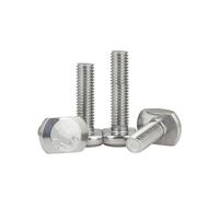 Bullone, bulloni a T, 4 pezzi M10 20~120mm Bullone di serraggio a barra filettata a forma T GB37 Vite con scanalatura a in acciaio inossidabile 304(M10*40mm)