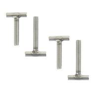 Bullone, bulloni a T, Bullone di serraggio a barra filettata a forma T M8 da 4 pezzi, 30~150 mm, GB37, vite con scanalatura a in acciaio inossidabile 304(M8*55mm)