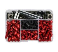 Bullone Carenatura Moto Per SUZUKI GSXR 600 750 1000 K1 K2 K3 K4 K5 K6 K7 K8 K9 K10 190 Pezzi Viti Elementi Di Fissaggio Clip Carrozzeria Bulloni Kit Carrozzeria Viti(ROSSO)