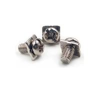 Bullone combinato con testa a croce con rondella quadrata in acciaio al carbonio nichelato/zincato, 100-200 set M3 M3,5 M4 M5(Nickel plated,M3.5x6x7 200pcs)