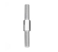 Bullone con denti esagonali esterni in acciaio inossidabile 304 da 1/2 pezzi M3-M16, perno filettato sinistro e destro, perno filettato a doppia estremità positivo(50mm,M6-1pcs)