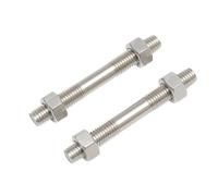 Bullone con estremità a doppia filettatura Vite con perno a doppia filettatura Asta dell'asse e dadi esagonali Set Acciaio inossidabile 304 M3-M16(180mm,M16(1sets))