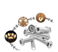 Bullone con filettatura interna ed esterna esagonale esterna in acciaio inossidabile M4-M20 304, vite adattabile, dado elicoidale cavo, dimensioni della vite cava(5Pcs M6x35x3.2)