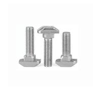 Bullone con testa quadrata a T Bulloni e viti a T in acciaio inossidabile 304, guida a T, scanalatura a T, confezione da 10, argento M6 M8(10pcs M6X20)