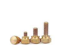 Bullone con vite a mano in ottone, M3 - M8, viti zigrinate in ottone a serraggio manuale, bulloni zigrinati a torsione in rame, bullone for telaio computer, vite a testa zigrinata(M4x10mm 5pcs)