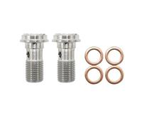 Bullone della pinza del freno della motocicletta Vite di spurgo Nipplo M10X1.0MM/1.25MM Acciaio inossidabile 304(F 2 set M10X1.0mm)