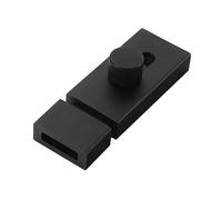 Bullone della porta Punzone Chiusura libera Senza foro Fibbia Serratura di sicurezza Stanza addensata fienile(Black 80mm)