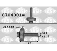 Bullone della puleggia SASIC 8704001 DACIA LOGAN (LS_) 1.5 2006-2012