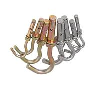 Bullone di ancoraggio a gancio per impieghi gravosi, Gancio di espansione in acciaio inossidabile zincato 304 colorato, anello a vite con gancio, M6 M8 M10 M12(Silver,M10)