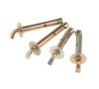 Bullone di ancoraggio a gancio robusto, bullone di espansione a parete, in acciaio al carbonio, ancoraggio, gancio, caldaia, cemento, punto di ancoraggio, piastra, M10 x 100/120 mm, 1 pz (M10 x 100 mm