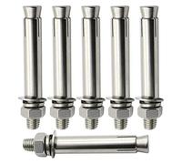 Bullone di ancoraggio a manica, bulloni a vite di ancoraggio a manicotto di espansione, 6 pezzi bulloni a vite di espansione M6-304 bullone di ancoraggio in acciaio M6* (colore: M6 x 90/6 (colore: M6