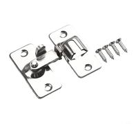 Bullone di bloccaggio ad angolo retto in acciaio inossidabile con curva a 90 gradi per porte scorrevoli per migliorare la sicurezza e la privacy (argento)