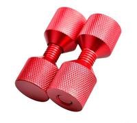Bullone di bloccaggio con flangia e livella a bolla, perni a sgancio rapido a 2 fori, 1-1/8" e 1-5/8", rosso/nero, per un allineamento preciso nella lavorazione del legno e nella costruzione di