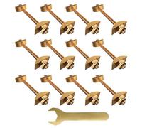 Bullone di fissaggio M8x100mm - connettore articolato contro-guarnizione, set di 12 bulloni e dadi metallici | asta filettata per fissare telai del letto, mobili e strutture metalliche robuste