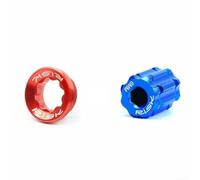 Bullone di fissaggio per pedivella, M20 x 8 mm, per bici da strada e mountain bike, fornito con strumento (rosso + strumento)