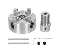 Bullone di montaggio autocentrante manuale a 3 griffe/4 griffe for tornio for rettifica, fresatura, tornio, albero di collegamento da 3,17 mm/5 mm/8 mm per la lavorazione del legno(4 jaws-5mm)
