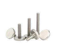 Bullone di regolazione for parete divisoria in acciaio inossidabile 304 M3 M4 M5 M6 M8 con testa zigrinata piatta e grande, serraggio manuale(5pcs M4x8mm)