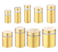 Bullone distanziatore per vetro Viti di supporto for cartello in acciaio inossidabile dorato da 20 pezzi, dimensioni multiple for opere d'arte in vetro acrilico(16x30mm)