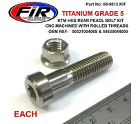 Bullone e dado leva pedale freno posteriore TITANIO M10x1,50mm HUSQVARNA FC35...