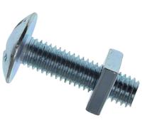 Bullone E Dado Zincato METALMATE Per Tetto M8 x 30mm Scatola 25 MEMRBN0830