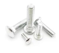 Bullone for Vite da Trasporto con Collo Quadrato a Testa Tonda in Acciaio M4 da 10 Pezzi for scrivania(16mm)