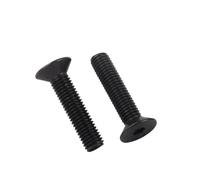 Bullone in acciaio al carbonio M2 M2.5 M3 M4 M5 M6 fai da te, testa svasata, esagono incassato, vite nera for mobili(10mm,M5 x 10Pieces)