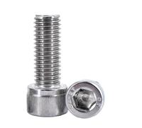 Bullone in acciaio inox 304 con esagono incassato DIN912 in acciaio al carbonio nero ISO7380 Vite for macchine metalliche DIN7991 M2 M3 M4(Stainless (DIN912),30MM_M2)