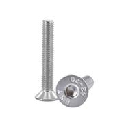 Bullone in acciaio inox 304 con esagono incassato DIN912 in acciaio al carbonio nero ISO7380 Vite for macchine metalliche DIN7991 M2 M3 M4(Stainless (DIN7991),6MM_M2)