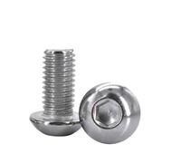 Bullone in acciaio inox 304 con esagono incassato DIN912 in acciaio al carbonio nero ISO7380 Vite for macchine metalliche DIN7991 M2 M3 M4(Stainless (ISO7380),30MM_M2)
