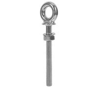 Bullone in Acciaio Inox M10x100 di Sollevamento 316 ad Occhiello | Dado e Rondella, Argento, per Barche e Ambienti Umidi, Installazione Rapida, Alta Durezza