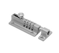 Bullone in metallo Antifurto Password Serratura a bullone a catena for porta spessa in lega di zinco a scrocco for interna(Silver)