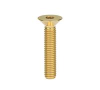Bullone In Titanio M6/M8 X 10/15/20/25/30/35/40/45/50/60/65Mm Vite A Testa Svasata Piatta Con Chiave A Brugola, Oro, M6,40mm