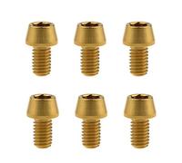 Bullone in titanio M6x10/15/16/18/20/25/30/35/40/45/50/55/60mm Viti a testa conica con esagono incassato Gr5 Confezione da 6(Golden,M6x10mm)