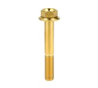 Bullone In Titanio Passo 1,25Mm Vite M10 X 20/25/30/35/40/45/50/55/60/65/70/75/80/100Mm Bullone Con Flangia Esagonale Di Fissaggio, Oro, M10,55mm
