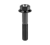 Bullone In Titanio Passo 1,25Mm Vite M10 X 20/25/30/35/40/45/50/55/60/65/70/75/80/100Mm Bullone Con Flangia Esagonale Di Fissaggio, Nero, M10,60mm