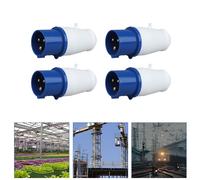 Bullone industriale 3 pin presa di ricambio set 4 pezzi 16A IP44 design antispru