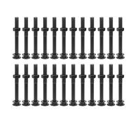Bullone M10x100mm con dado e rondella, 25pz acciaio inox 304 nero per auto