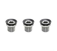 Bullone M15 nero argento per pedivelle giganti FSA nero argento M15 bullone | Realizzato in metallo di alta qualità, resistente all'usura, garantisce stabilità alla manovella, durevole per ciclismo
