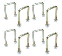 Bullone N-Bolt M10 50 mm x 80 mm per rimorchi con dadi, ad alta resistenza, confezione da 8