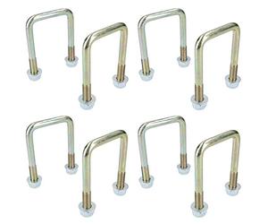 Bullone N-Bolt M10 50 mm x 80 mm per rimorchi con dadi, ad alta resistenza, confezione da 8