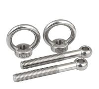 Bullone oculare in acciaio inossidabile, Bulloni ad occhiello in acciaio inossidabile 304 con dadi di sollevamento, confezione da 172 pezzi M5 a M12(M12x120mm 2Sets)