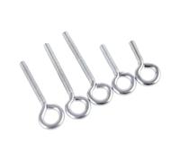 Bullone oculare in acciaio inossidabile, Vite ad occhiello in acciaio al carbonio zincato argento con gancio chiuso anello da M3 a M12(M6x60mm(10PCS))