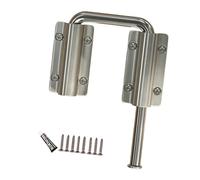 Bullone per porta in acciaio inossidabile Hardware di montaggio con design offset e set di viti adesive per chiusura domestica Utilizzare chiavistelli offset Bullone chiusura porta chiavistelli per