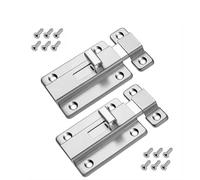 Bullone porta 2 pezzi, serratura scorrevole in acciaio inossidabile, bullone scorrevole montato in superficie, adatto a tutti i tipi di porte interne(87mm(2pcs))